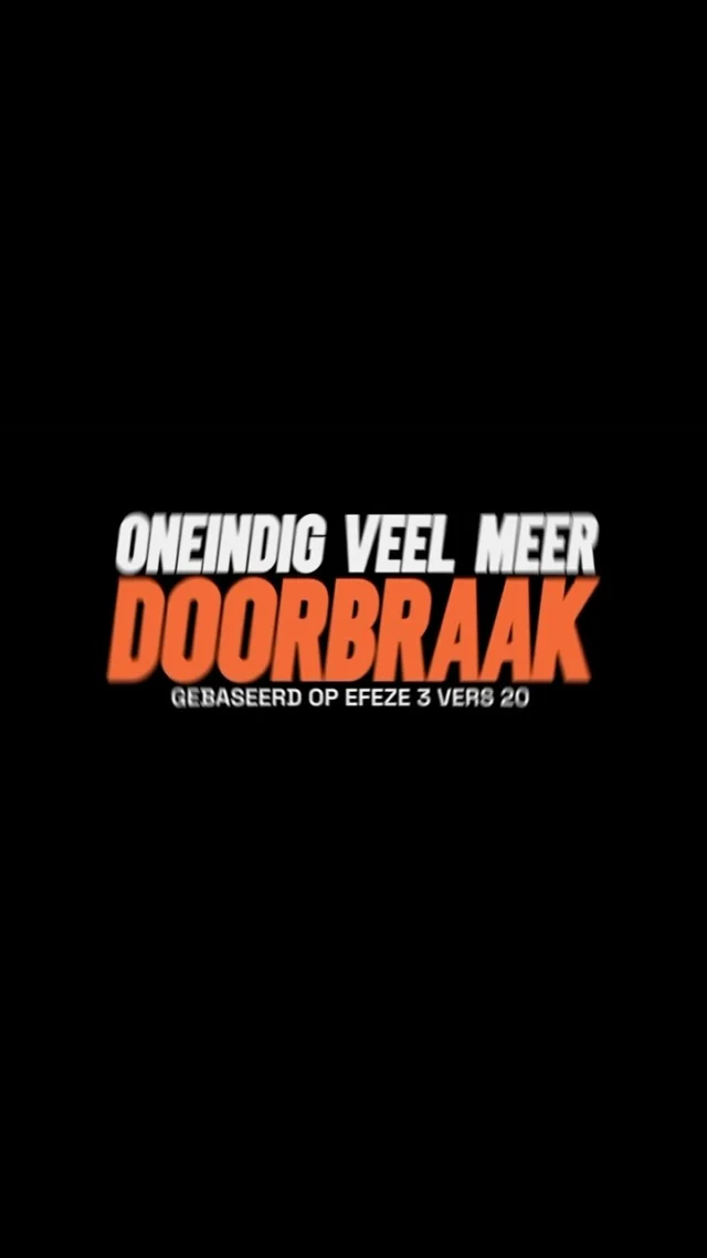 Cause He ain’t done, He only just begun… Oneindig.Veel.Meer Efeze 3:20.🔥🙏 Tap in maandag, dinsdag en woensdag! 
.
#ontdekgeloof #hetisgekomen #theweightofhisglory #breakthrough #godsplan #glory #dedome #spijkenisse #rotterdam #nederland